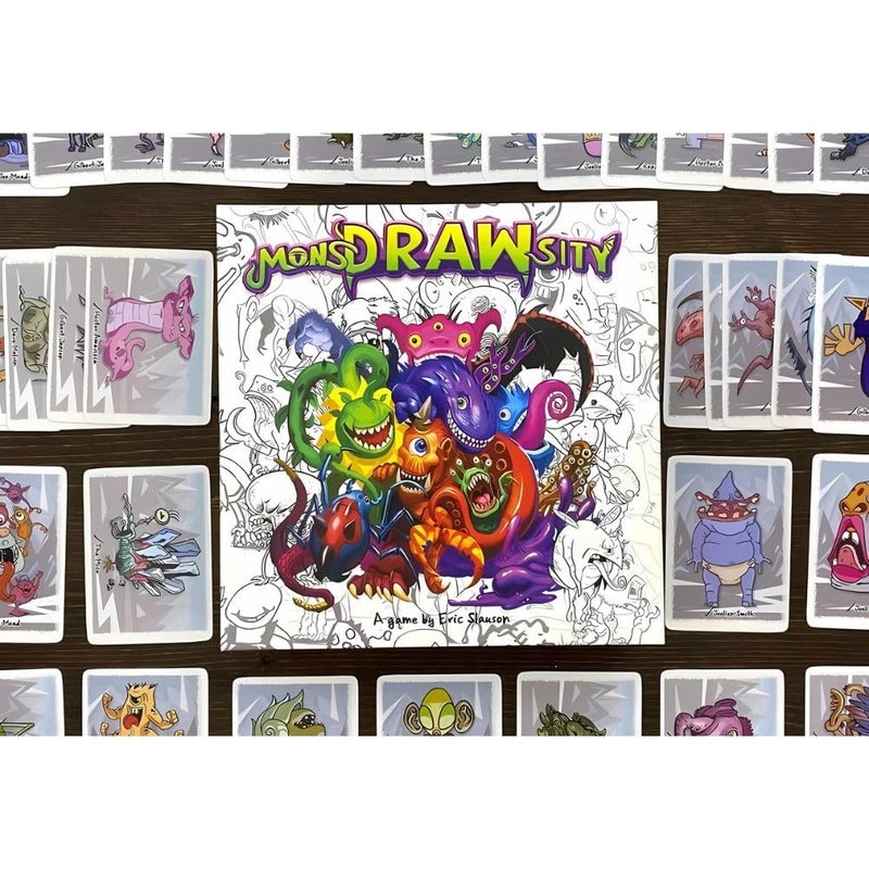 Deep Water Games MonsDRAWsity, Drawing Party Game Based on Verbal Description, Take Turns Describing & Drawing a Bizarre Monster - Be The Player Whose Drawing Most Closely Matches, 8+, 3-8 Players - Image 2